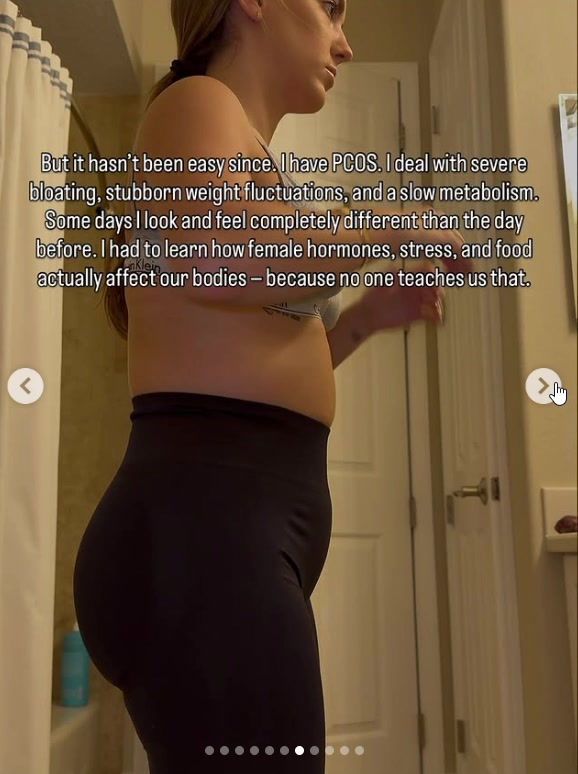 Priscillia showing an honest moment from her ongoing fitness journey